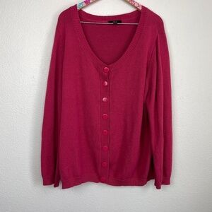 Ellos pink cardigan size 1X // 1939